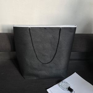 Bolsas de Compras de Tela No Tejida de Alta Calidad, Blancas, Impermeables, Bolsos de Mano para Mujer, Ligeras, con Asa - Product Image 3