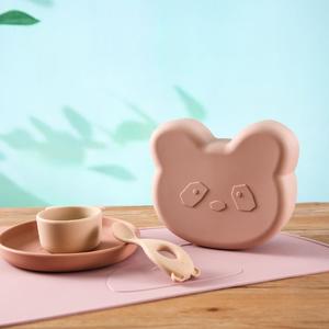 BPA 프리 유기농 식품 등급 실리콘 재사용 가능 사계절용 긴팔 아기 방수 턱받이 세트 - Product Image 2