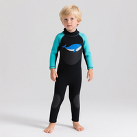 Wetsuit Anak Laki-laki Lengan Panjang Resleting Belakang Termal 3.0mm Neoprena Ramah Lingkungan Setelan Selam Jahitan Flatlock Grosir OEM Kustom