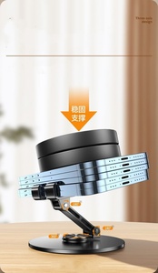 Có Thể Điều Chỉnh 360 Độ Xoay Kim Loại Cradle Có Thể Gập Lại Linh Hoạt Bàn Đứng Chủ Cho Điện Thoại Máy Tính Bảng Không Có Moq Ổn Định Máy Tính Để Bàn Khung - Product Image 4