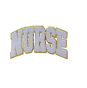 OEM Children T-Shirt <strong>Hoodie</strong> Twill Fabric Chenille Sequin Patches Checked Bow Iron-On 10 Inches <strong>Girly</strong> Style Nurse Patch - Product Image 6