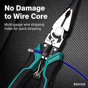 Multi-Function Industrial <strong>Long</strong> <strong>Nose</strong> Diagonal Cutting Pliers Chrome Vanadium Steel Soft Grip Plastic Red Black DIY Factory - Product Image 4