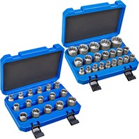 VETOOL – Jeu de douilles à tête étoilée de 1/2 pouce, 8-36 mm, 21 pièces, douilles à 12 pans