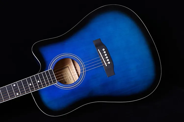 Chấp Nhận OEM Giá Rẻ Giá 41 Inch Cao Bóng Acoustic Guitar Cho Người Mới Bắt Đầu Đầy Màu Sắc Dân Gian Guitar Trung Quốc Nhà Máy Bán Hàng Trực Tiếp X-410C