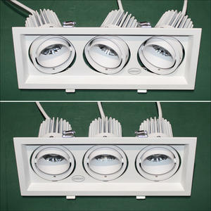 LEDEAST GAJ-121212 12W*3 COB 3 projecteurs encastrés rectangulaires à angle réglable, spots LED de plafond - Product Image 3