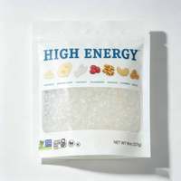 Sachets personnalisés pour fruits secs, imprimés en héliogravure, réutilisables, avec fermeture éclair, transparents, écologiques, de qualité alimentaire, sur mesure