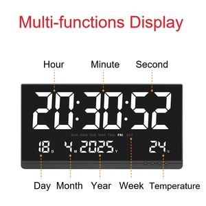 Horloge murale créative à grand écran pour salon, décoration intérieure, horloge numérique à LED <span class=keywords><strong>avec</strong></span> affichage <span class=keywords><strong>de</strong></span> la date et <span class=keywords><strong>de</strong></span> la température - Product Image 3