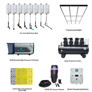 Solution tout-en-un pour la rénovation d'atelier de <span class=keywords><strong>lavage</strong></span> automobile avec éclairage LED en grille, enrouleur de tuyau et bras articulé pour entreprise de detailing professionnelle - Product Image 6