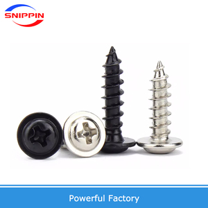 ST1.7 2 2.3 2.6 3 3.5 4 5 6 Hitam/nikel berlapis DIN968 kepala panci tersembunyi silang dengan sekrup Washer kerah - Product Image 6