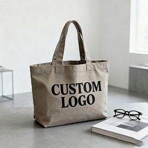 Custom Eco-Friendly Cartoon Print Zipper Shopping Fashion Plain Canvas Bag Handles Letter Pattern Style Custom Logo Option - Product Image 3