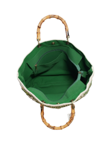 Factory Custom Manufacturer Bamboo <b>Handle</b> Luxury Promotional Shopping Tote Bags 100% Viscose Own Logo Tote Bags at Bulk Prices - Product Image 2