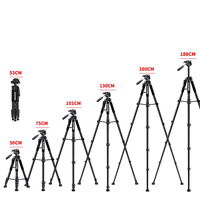 Zomei Q188 Trépied professionnel pour appareil photo reflex numérique et vidéo de 188 cm avec support pour téléphone