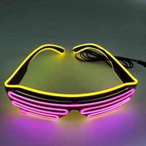 Lunettes de fête à obturateur LED Lunettes de rave El Wire décoratives multicolores avec son propre logo - Product Image 3