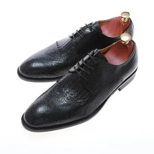 Black Leather Oxford Shoe Guangdong Sublimation Custom Wholesale Hot Sales Casual Leather Shoes For Men