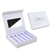 Boîte cadeau magnétique de luxe avec logo de marque en relief pour cosmétiques tels que le parfum, le rouge à lèvres, le vernis à ongles, l'huile, avec finition mate