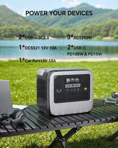 Station d'alimentation portable 1000W 2000W 1024WH, générateur solaire pour la maison, les situations d'urgence, le camping en plein air - Product Image 2