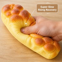 Jouet anti-stress réaliste en PU souple en forme de longue bande de pain déchiré à la main