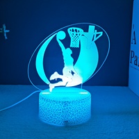 Lampe de nuit 3D créative moderne en ABS, lampe de bureau télécommandée à LED rechargeable avec logo de club de football, lampe décorative pour la maison