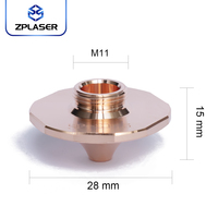 ZPLASER D28-E-A-15 monocouche diamètre 28 métrique 11 hauteur 15 calibre ST-S1.2 S1.3 S1.4 S1.5 S1.6 S1.7 buses laser Han's S