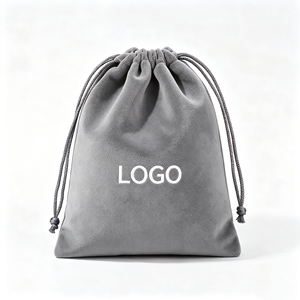 Pochette en velours doux avec cordon de serrage, logo personnalisé, vente en gros, sac en velours avec cordon de serrage, emballage cadeau pour bijoux, pochette de rangement pour montres, sac anti-poussière - Product Image 3