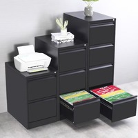 Boîte à cartes en acier avec armoire suspendue pour bureau, classeur multi-tiroirs avec serrure et armoire de rangement pour documents contractuels