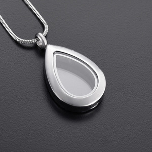 Bijoux pour la crème, petit urn souvenir de la mort des animaux domestiques, pendentif en forme de goutte d'eau, urn en acier inoxydable - Product Image 1