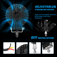 DXZ 4C-BW-Y8-JT Phare de travail à 8 LED de 4 pouces avec faisceau spot et DRL blanc ambre pour camion 4x4
