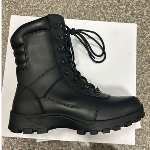 DFS12 Bottes de sécurité longues en cuir pleine fleur noir anti stabilité - Product Image 1