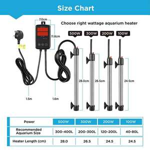 Riscaldatore Sommergibile per Acquario in Acciaio Inox Titanio 100W-3000W con Display Digitale e Controllo della Temperatura - Product Image 3