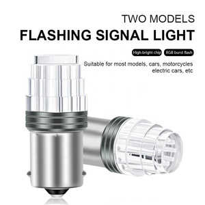 Feu de signalisation d'avertissement TGZ anti-collision <span class=keywords><strong>clignotant</strong></span> stroboscopique RGB 1157 1156 pour voiture, <span class=keywords><strong>moto</strong></span>, camion, feu de freinage LED modifié - Product Image 3