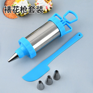 5 cái/bộ Hot Bán thép không gỉ bánh Báo Chí Gun Kit với 3 đóng băng lời khuyên và một thìa Pastry Gun cho Baking trang trí - Product Image 2