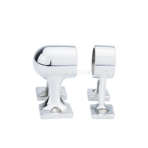 Base de Soporte para Barandilla de Cubierta Marina, Soporte de Doble Pata para Conector de Hardware de Yate Central Delantero y Trasero - Product Image 3