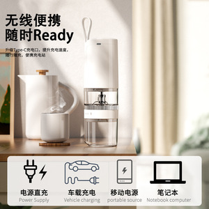 Molinillo de café eléctrico, mecanismo de cerámica blanca, portátil, mini, para uso en el hogar y la oficina - Product Image 3