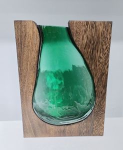 Nordic Pastoral Style Log Cabin-inspired Glass <b>Vase</b> - Product Image 3
