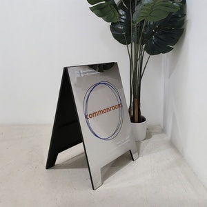 Panneau publicitaire de trottoir en forme de A de haute qualité avec miroir, panneau sandwich pour magasin, support de signalisation extérieur pour trottoir - Product Image 4
