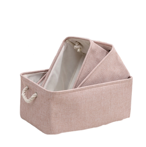 YA SHINE Large Linen fabric laundry hamper baskets for storage foldable cloth storage organizer collapsible storage box