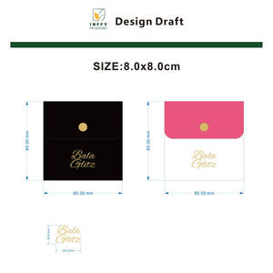 INFFY Personalized Logo Biodegradable Pu Jewelry Button Pouch Drawstring Closure (Silk) for <b>Earrings</b> Necklace-Eco-friendly Gift - Product Image 5