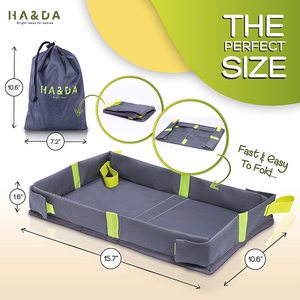 <span class=keywords><strong>Plateau</strong></span> d'activités léger et portable pour enfants, organiseur d'art et de collations pour siège auto avec double sac de rangement - Product Image 4