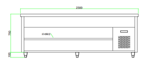 Comptoir <span class=keywords><strong>de</strong></span> préparation réfrigéré à montage supérieur GN Hollow - Product Image 6