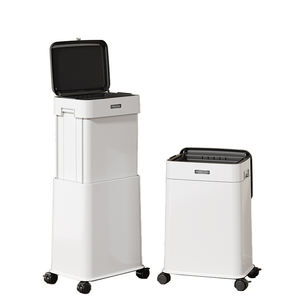 Cubo de Basura de Cocina de Plástico Ecológico de 20L, Ajustable y Extensible, Blanco/Gris Oscuro - Product Image 2