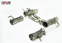 Sistem Knalpot Catback Downpipe Performa Suara Aktif Kustomisasi Pabrik dengan Ujung Serat Karbon untuk Ferrari SF90 3.9T