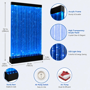 <span class=keywords><strong>Mur</strong></span> <span class=keywords><strong>d</strong></span>'<span class=keywords><strong>eau</strong></span> <span class=keywords><strong>d</strong></span>écoratif à LED, cascade acrylique intérieure, effet de danse des bulles, très vendu - Product Image 4
