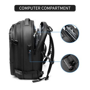 Mochila Antifurto com Cadeado TSA e Airbag para Laptop Mochila com Saco de Compressão a Vácuo e Design de Separação Seco/Úmido Mochila de Viagem a Vácuo - Product Image 3