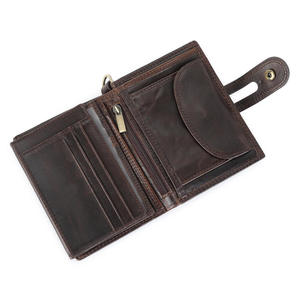 AndoBag Cartera Corta de Cuero Genuino para Hombre, Monedero Vintage, Tarjetero Pequeño, Mini Cartera con Cadena para Hombre - Product Image 4