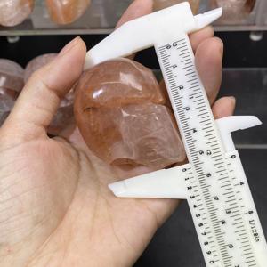 หัวกะโหลกแกะสลักจากคริสตัลควอตซ์ไฟแดงธรรมชาติ สำหรับตกแต่งวั<span class=keywords><strong>น</strong></span>ฮาโลวี<span class=keywords><strong>น</strong></span> - Product Image 4