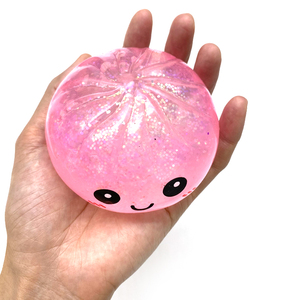 8.5cm Rare Ones <b>Glitter</b> Squishy Dumpling Gold Purple Blue Pink <b>Red</b> <b>Glitter</b> Squeeze Steamed Bun for Sensory Stress Relief Toy - Product Image 3