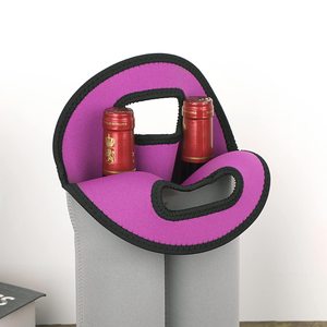 Bolsa Enfriadora de Vino Aislada de Neopreno Ecológica con Logotipo Personalizado de Fábrica, Porta Botellas Doble, Funda Térmica Impermeable para Viaje - Product Image 6