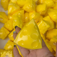 52 Designs Stressverlichtende Fidget Zachte ASMR Knisperende Mini Kaasblokjes Knijp Speelgoed Baksteen Gevulde Kaas Knijp Speelgoed