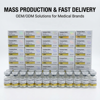Étiquettes holographiques anti-contrefaçon pour flacons PET de 10 ml, logo personnalisé, autocollant privé pour emballage médical, revêtement UV, respectueux de l'environnement