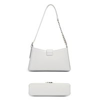 Grossiste Marque Privée OEM Fournisseur Cuir Lisse Rabat Anneau D Argent Sac Femme Bandoulière Épaule
